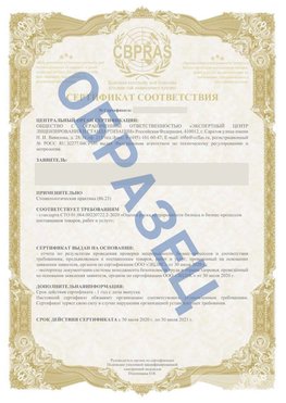 Образец Сертификат СТО 01.064.00220722.2-2020 Увельский Сертификат СТО 01.064.00220722.2-2020 